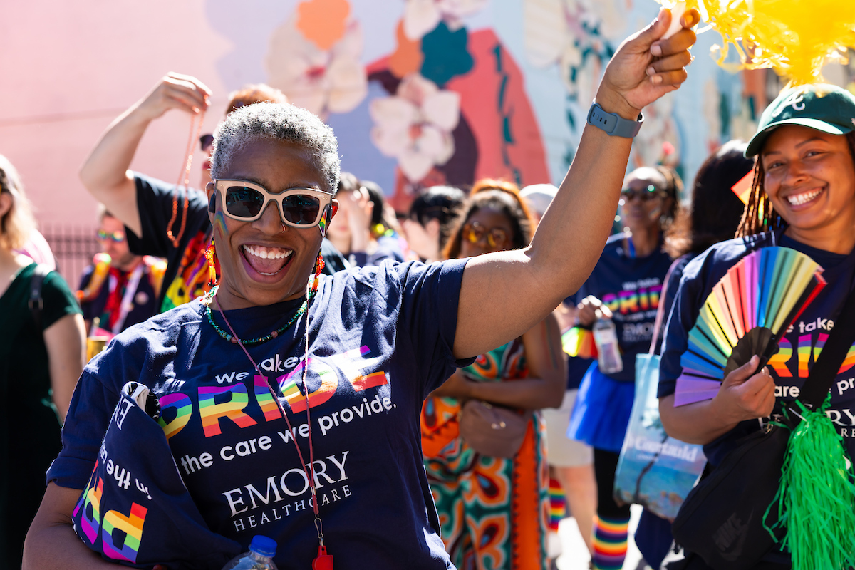 Healthcare workers smiling