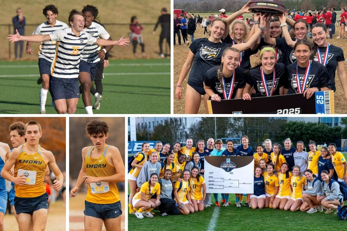 Collage of the teams/individuals advancing in the NCAA tournaments