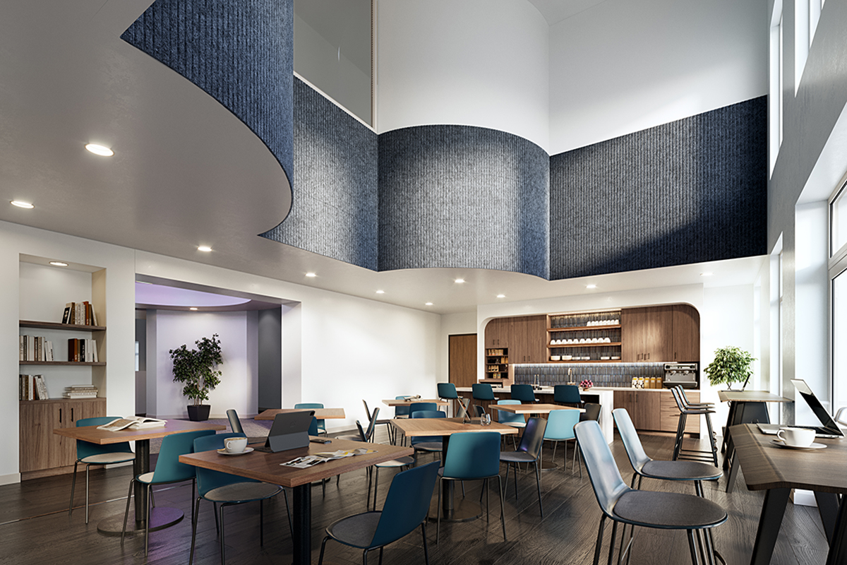 Rendering of the cafe