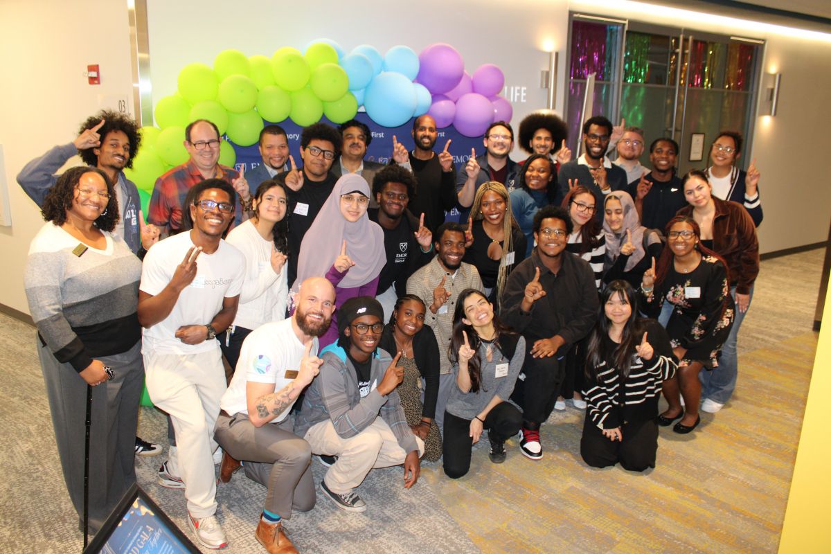 big group of students and staff 