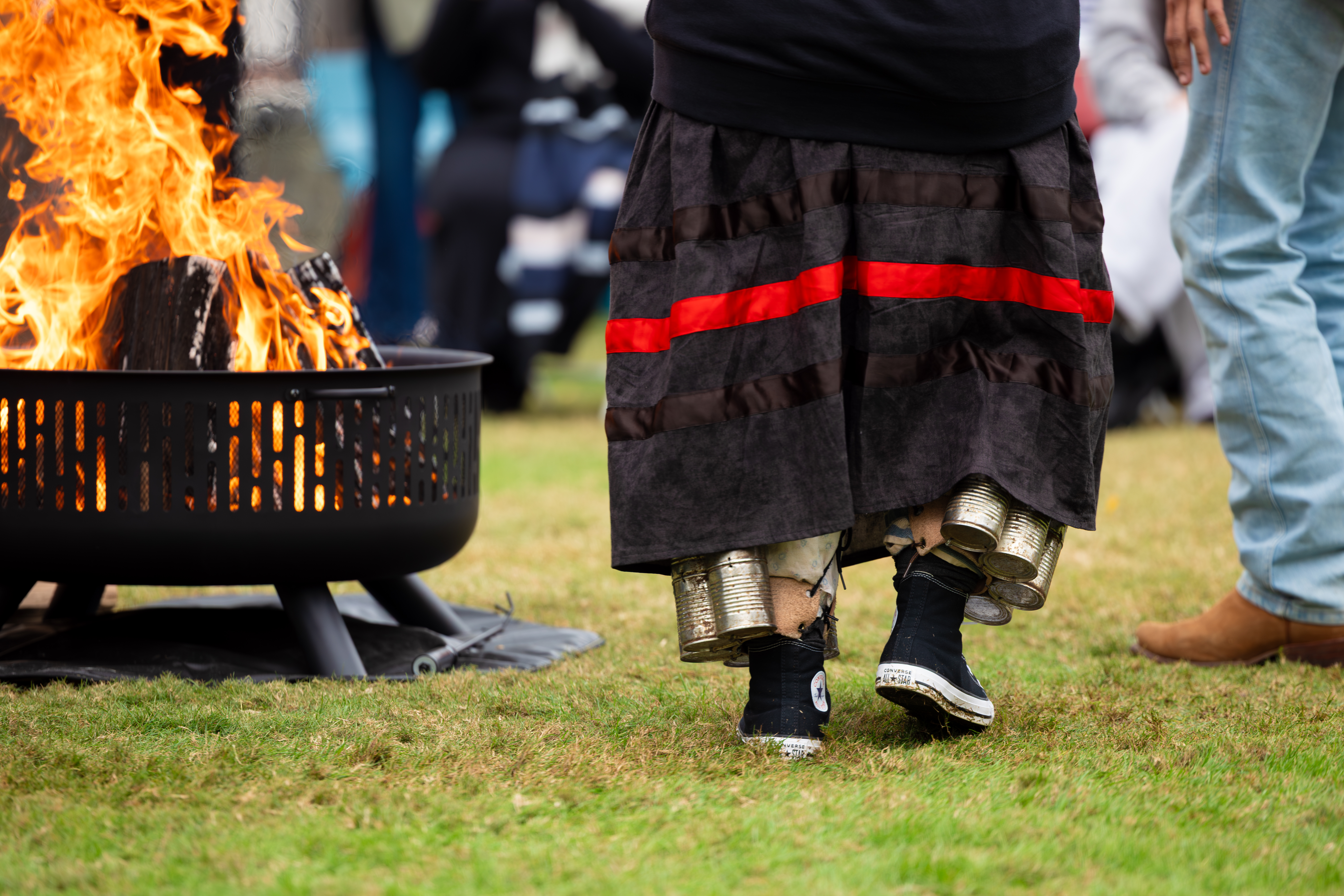 tin cans for stomp dance