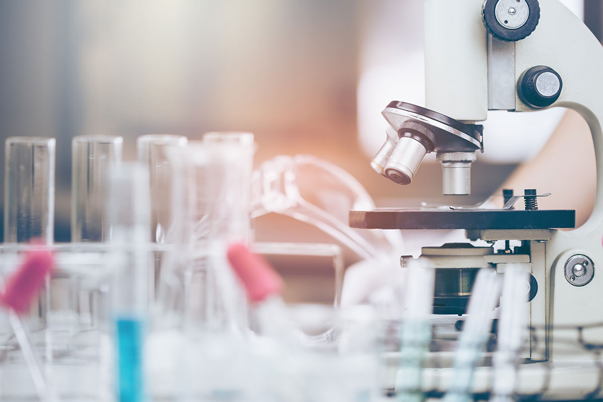 Closeup view of laboratory equipment