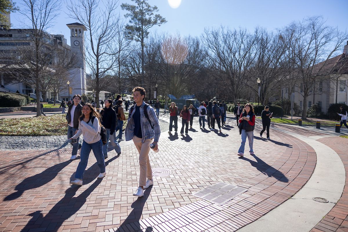 students walking 