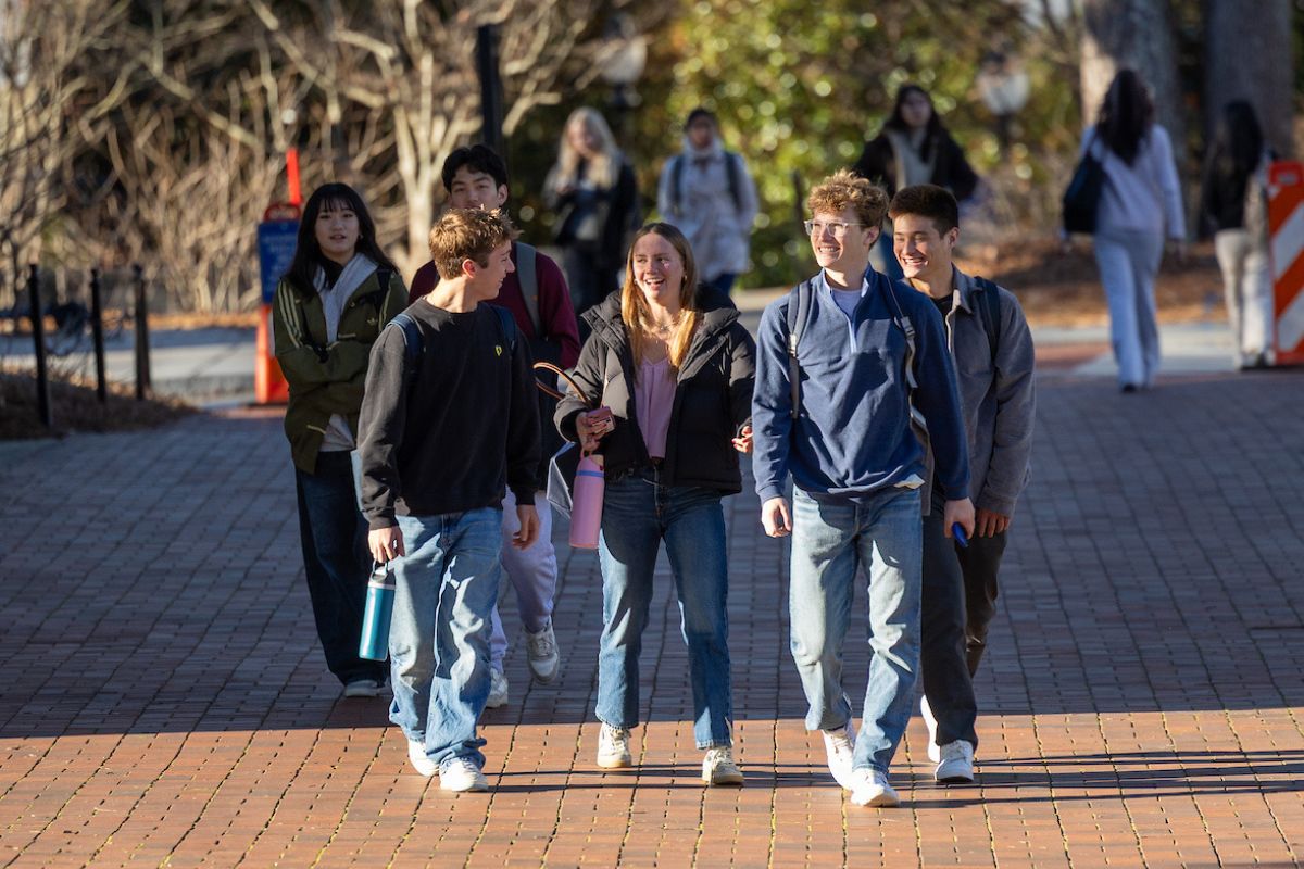 students walking 