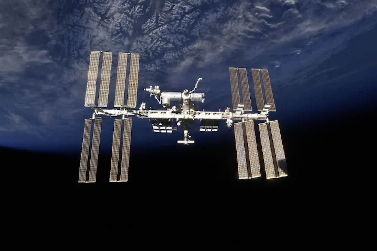 Image of the International Space Station in orbit