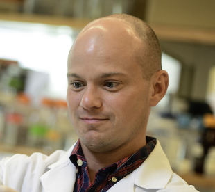 Prof. Nicholas Varvel in lab
