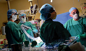 Emory medical personnel perform a surgery