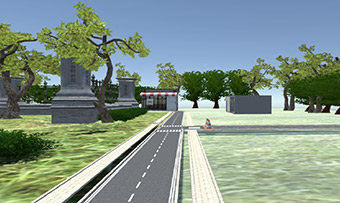 A screenshot of a virtual town