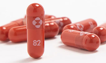 A photo of Molnupiravir pills